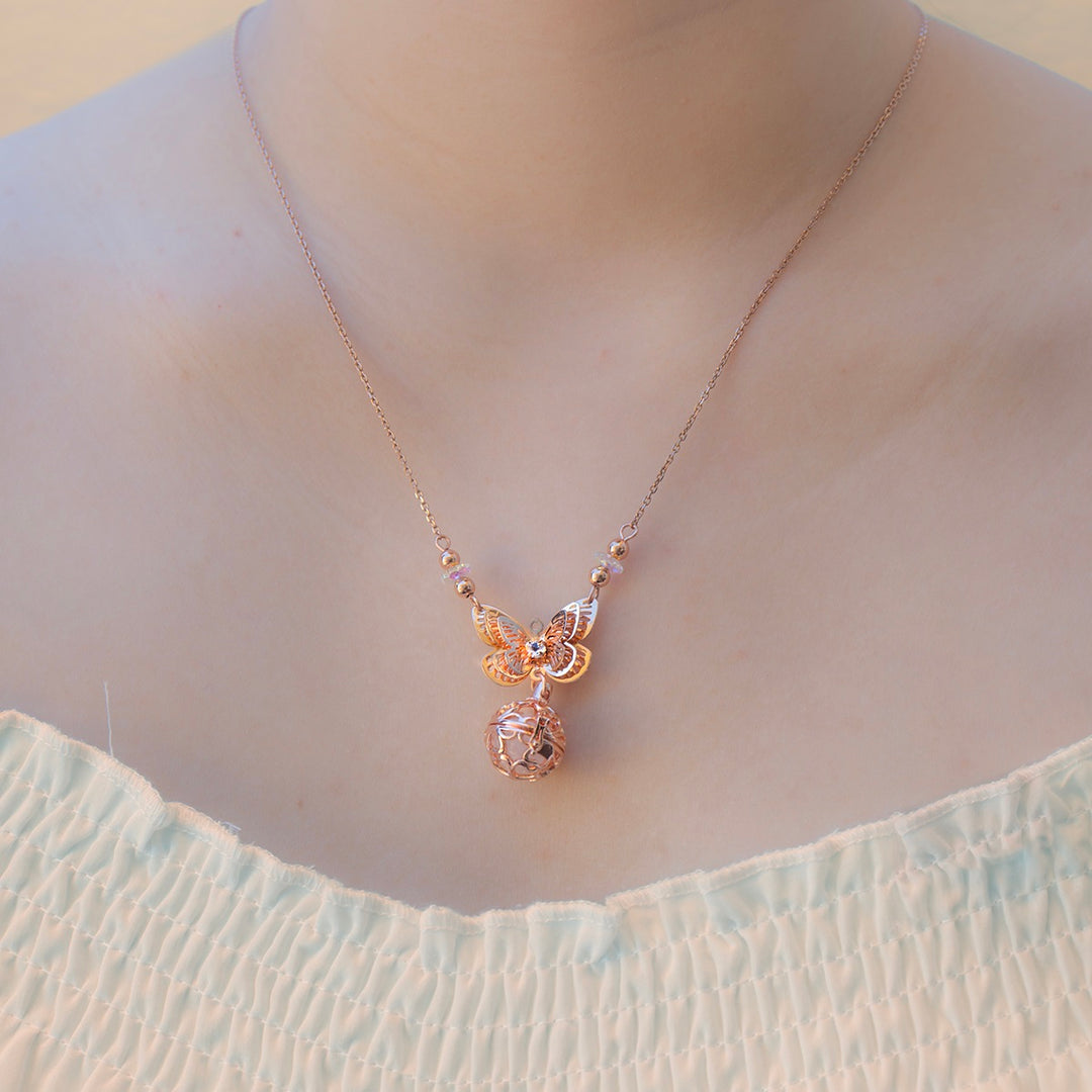 Gift Box - Butterfly Rose Gold Aroma Necklace + Purify Oil Blend โ image 4