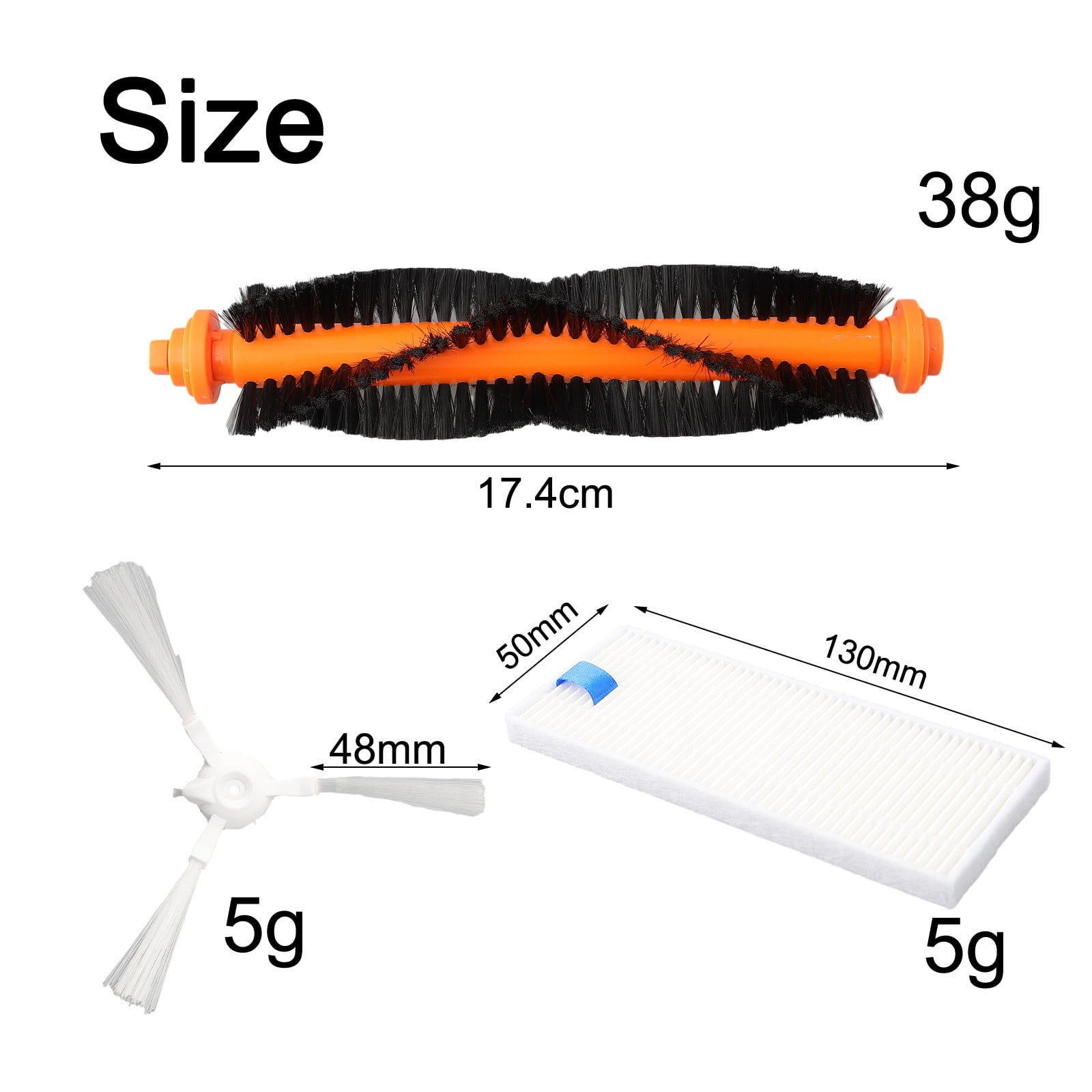 Rowenta X-Plorer 20 40 45 Series Vacuum Cleaner Side Brushes And Filter Kit Replacement For Rg687 Rr682 Rr687 Rr688 Main Brush Accessories — image 4