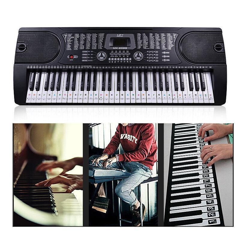Transparent Keyboard Piano Stickers 88/61/54/49/37 Keys Sticker Note For Learner - Colourful — image 5