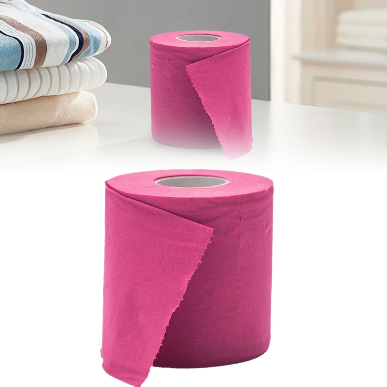 Colored Toilet Paper Multicolor Funny Novelty Toilet Paper Sustainable and Soft for Home Camping Trave, Roll of Peach Pink Colored Toilet Paper Peach Pink One — image 2