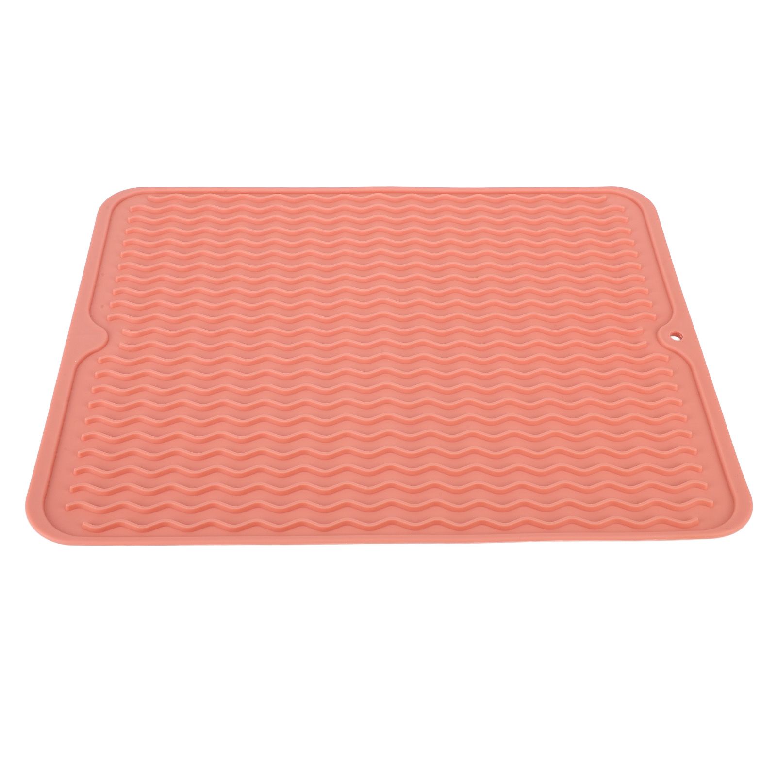 Dish Drying Mat Soft Flexible Rubber Heat Resistant Nonslip BPA Free Eco Friendly Wide Application Dish Drying PadPink — image 6