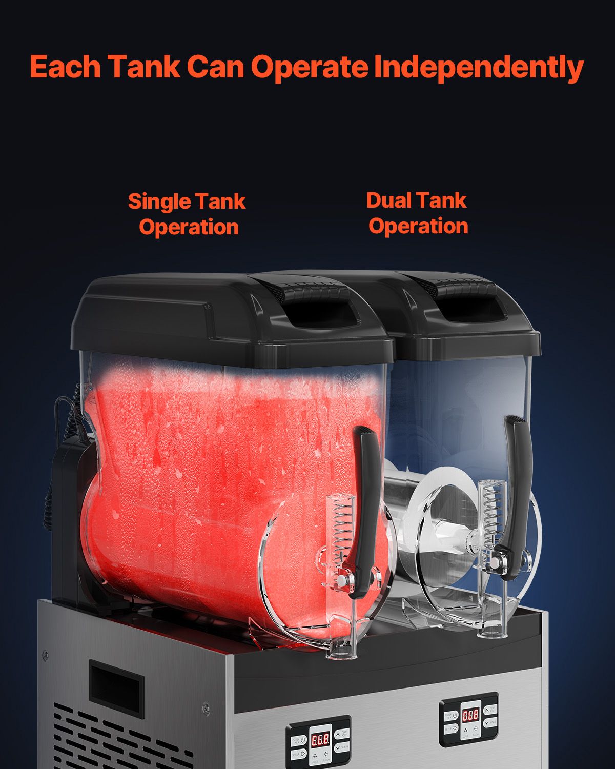 12Lx2 Tank Commercial Slushy Machine Margarita Smoothie Frozen Drink Maker — image 5