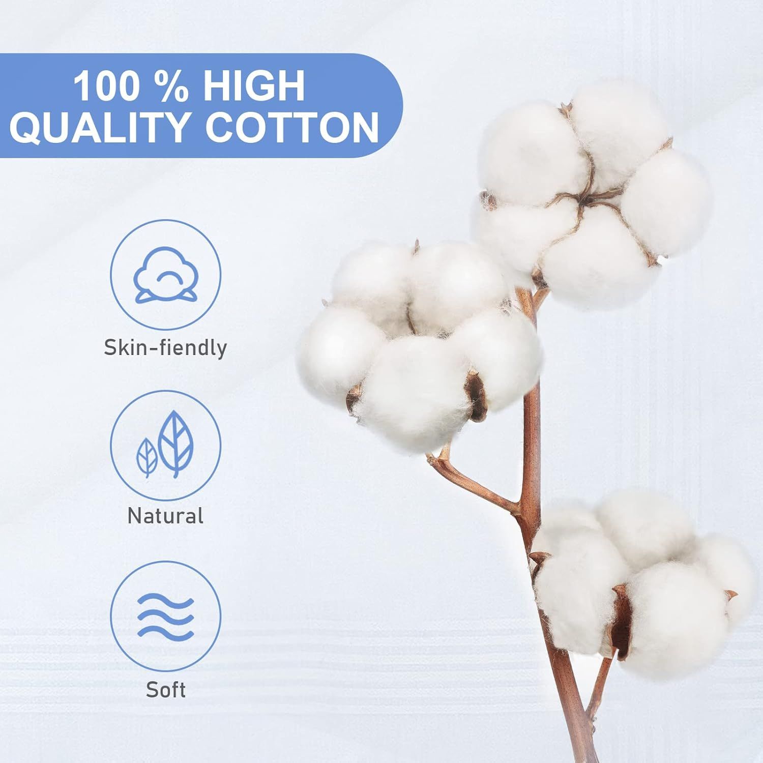Petluno Men's Cotton Gents Hankies Set, 15 Pack Large Handkerchiefs, Premium Pocket Squares for Men & Women, Classic Grooms, Weddings, Prom, Party 15PCS-5 — image 4