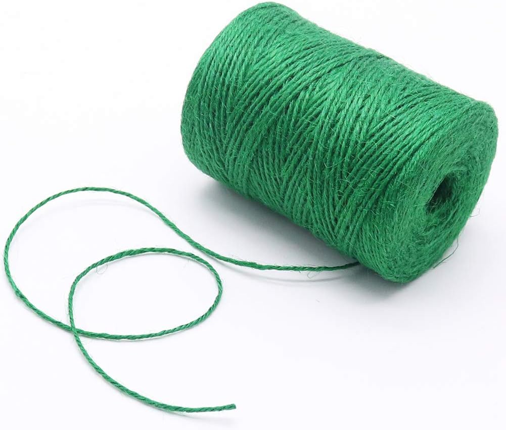 Garden Twine, 656 Feet 2mm Green Jute Twine for Gardening, Plant Ties for Climbing Plants, Tomatoes, Vegetables, Crafts — image 2