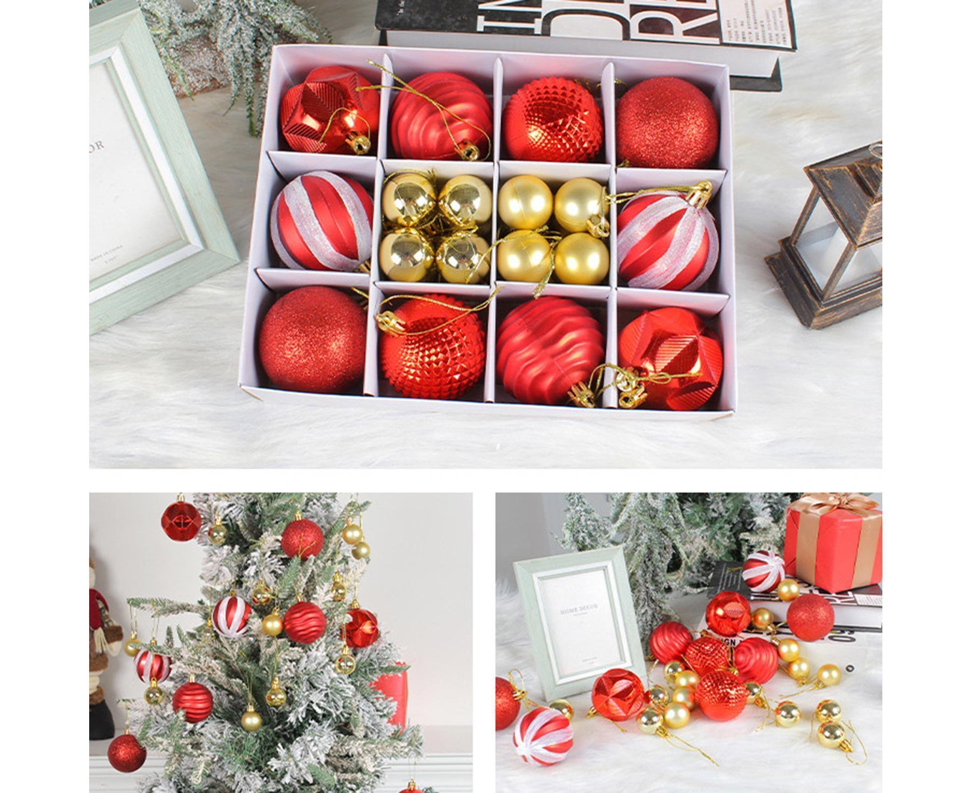 26Pcs Xmas Balls Bright Ornament-Red — image 2