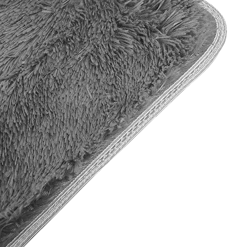 230 × 200cm Floor Rugs Large Shaggy Rug Area Carpet Bedroom Living Room Mat - Grey — image 7