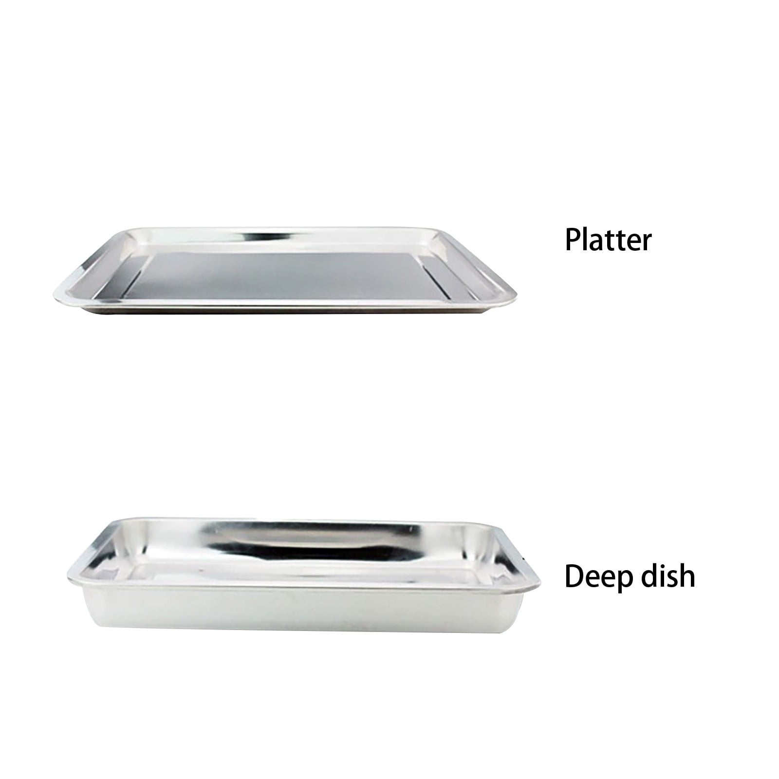 1 Piece Toaster Oven Pans For Baking, Baking Sheets Cookie Sheet Pans, Small Replacement Trays For Toaster, Small, Silver, 32 x 22 x 4.8 cm โ image 6