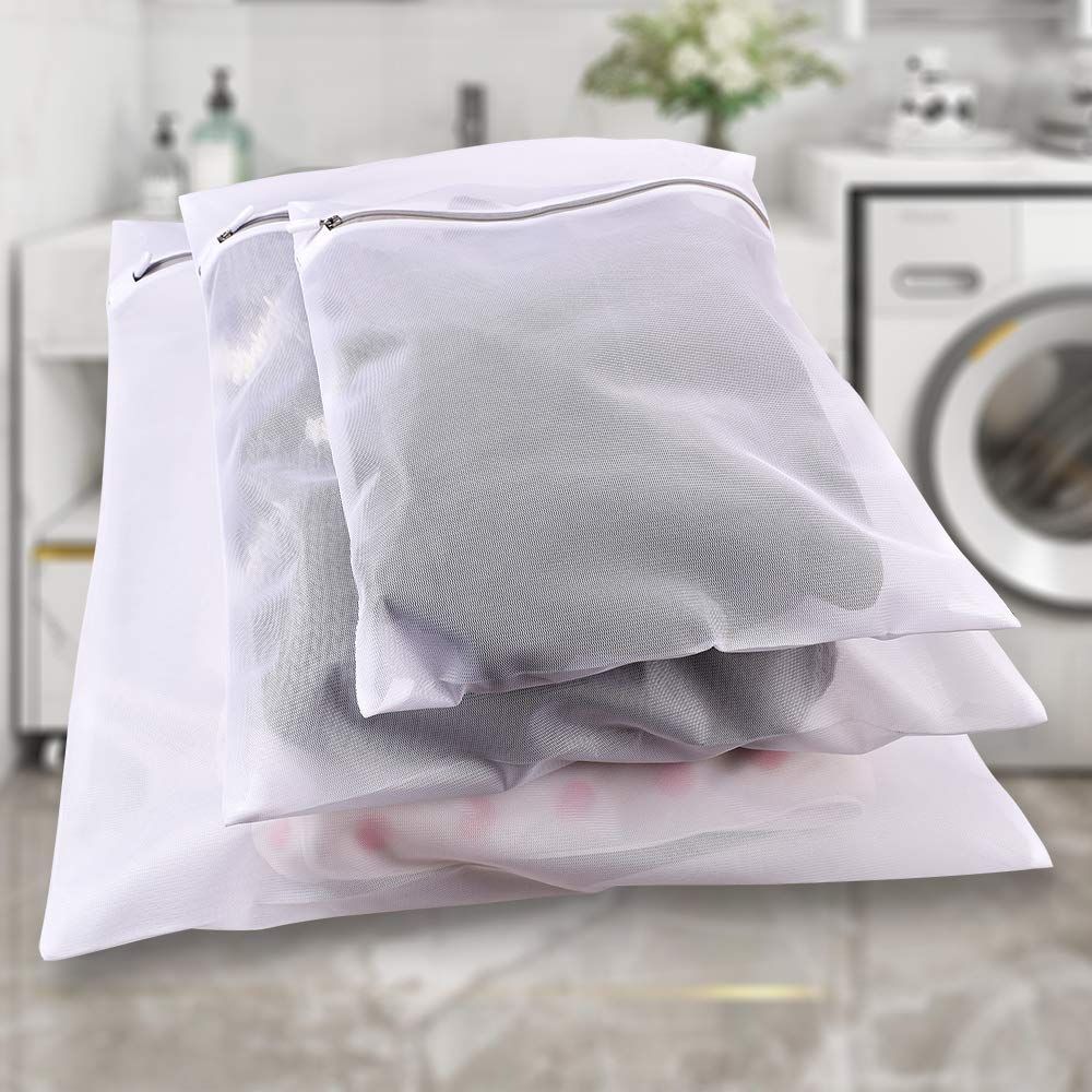 3 Packs Laundry Bags, Fine Mesh Bags with Premium Zipper, Travel Storage Organize Bag, Clothing Washing Bags — image 2