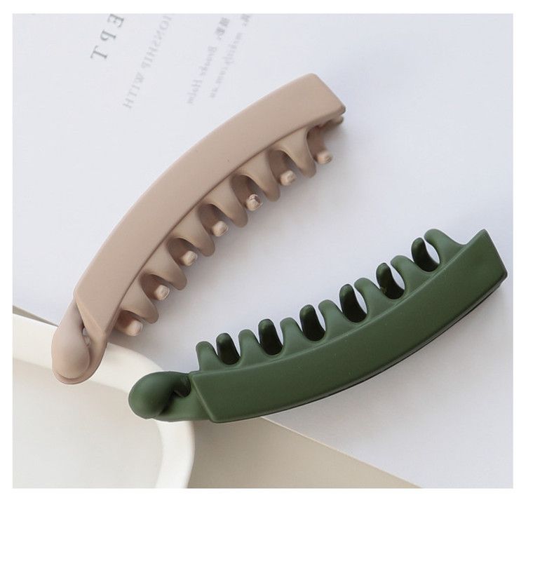 Matte Texture Plastic Hair Clip Banana Clip, Temperament Women Banana Clip Ponytail Barrettes Hair Accessories(3pcs) โ image 2