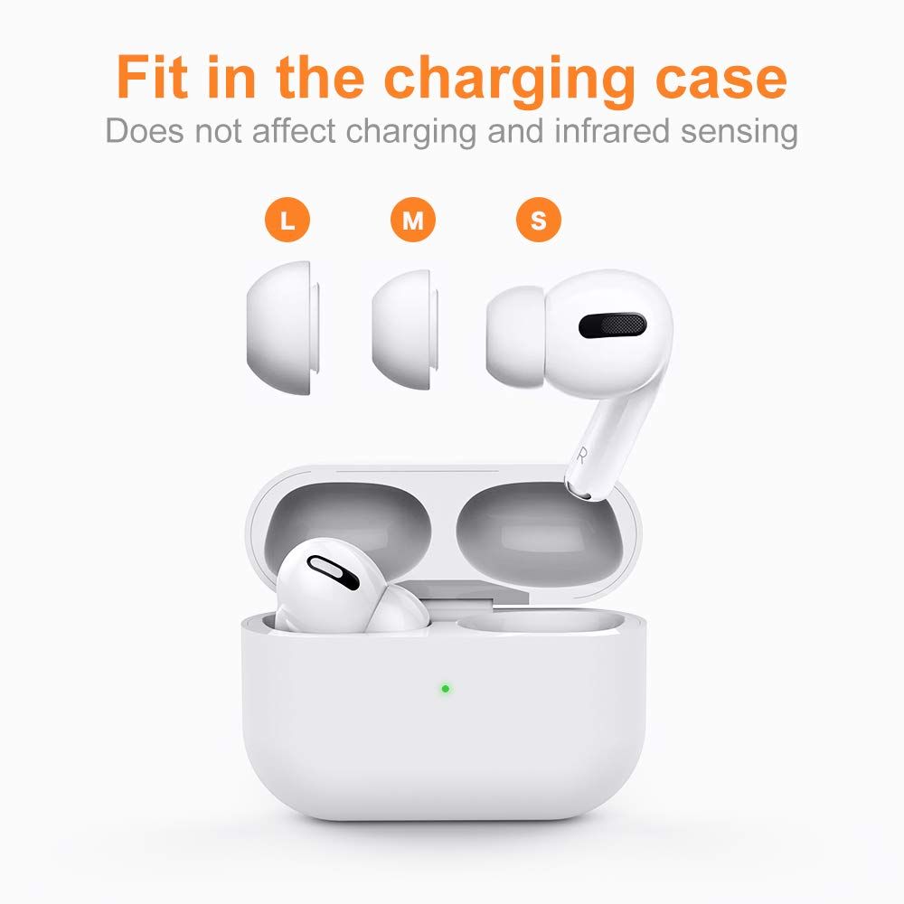 Replacement Ear Tips Accessory Silicon and Memory Foam Ear Buds Tips with Storage Box (White 6 Pair Memory Foam) β image 2