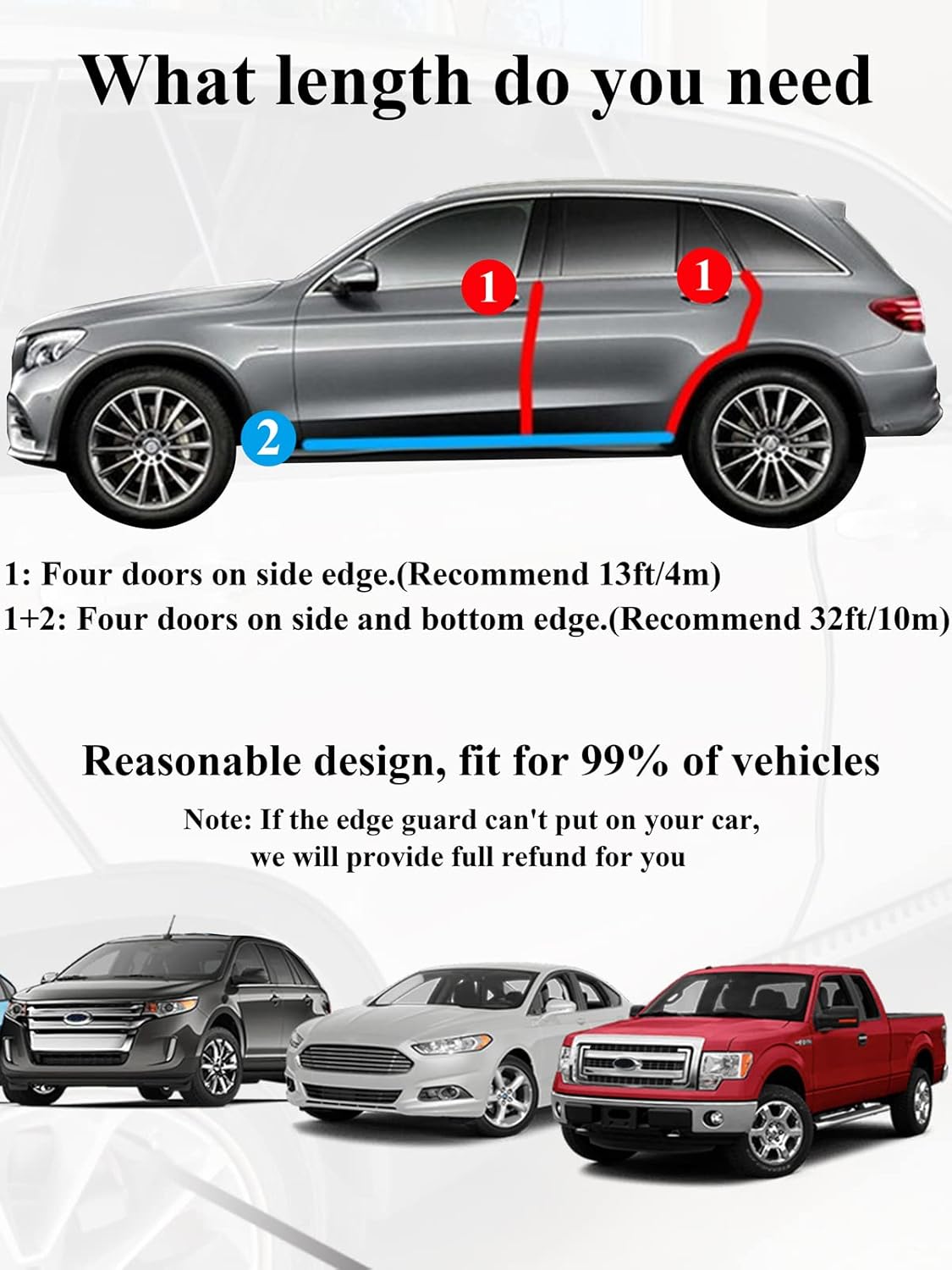 32Ft(10M) Door Edge Guard Black Car Guards Protector for Cars Rubber Auto Trim U Shape Build in Metal Sheet No Need Adhesive Easy to Cut Most — image 6