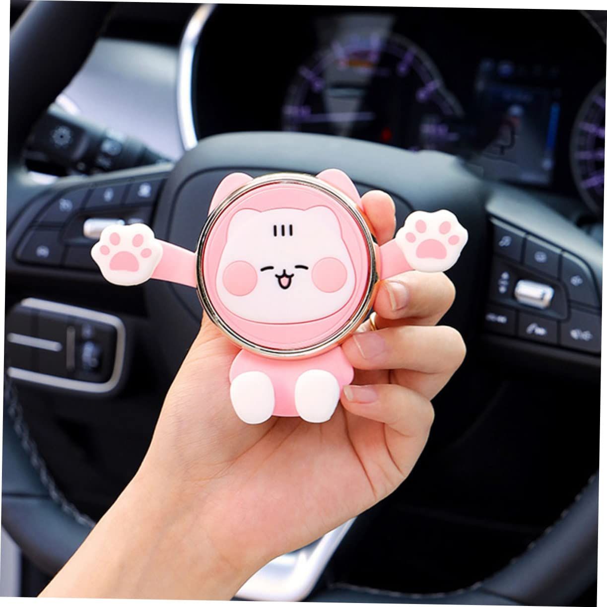 Cute Phone Mount for Car, Pink Cat Air Vent Clip Cell Phone Holder for Car Compatible with 4-7 inch Smartphones, Car Accessories — image 5