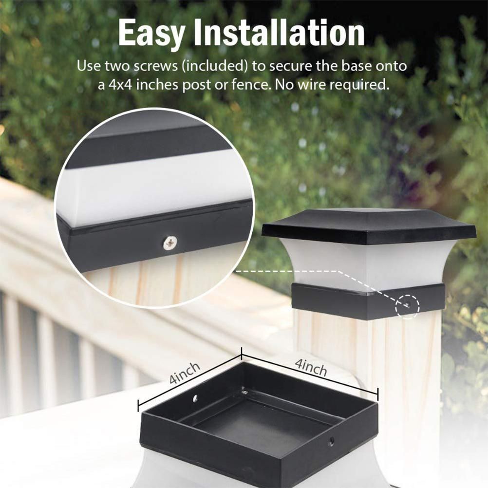 Solar Column Headlight IP65 Waterproof Outdoor Wall Light Fence Light Coffee Garden Light for Household Public Garden Courtyard — image 5