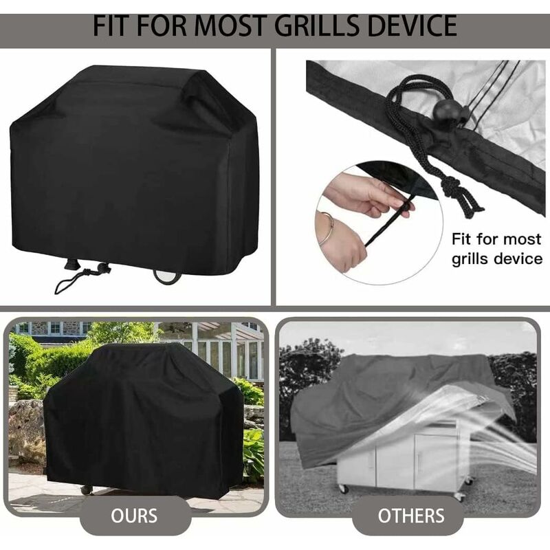 Weatherproof Bbq Cover - Oxford Fabric Waterproof Dustproof Uv Resistant Bbq Cover With Snap Fastener And Storage Bag — image 4