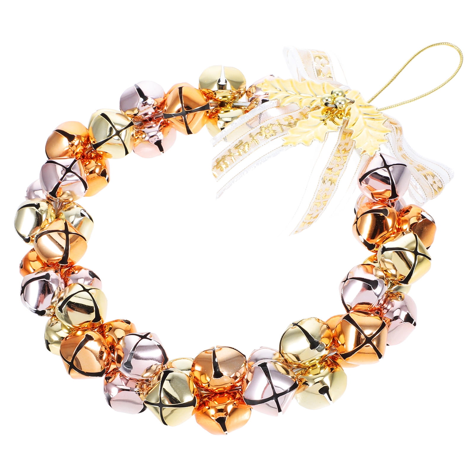 Golden Christmas Bell Wreath with Bells for Decoration Iron Material Adds Festive Touch โ image 4