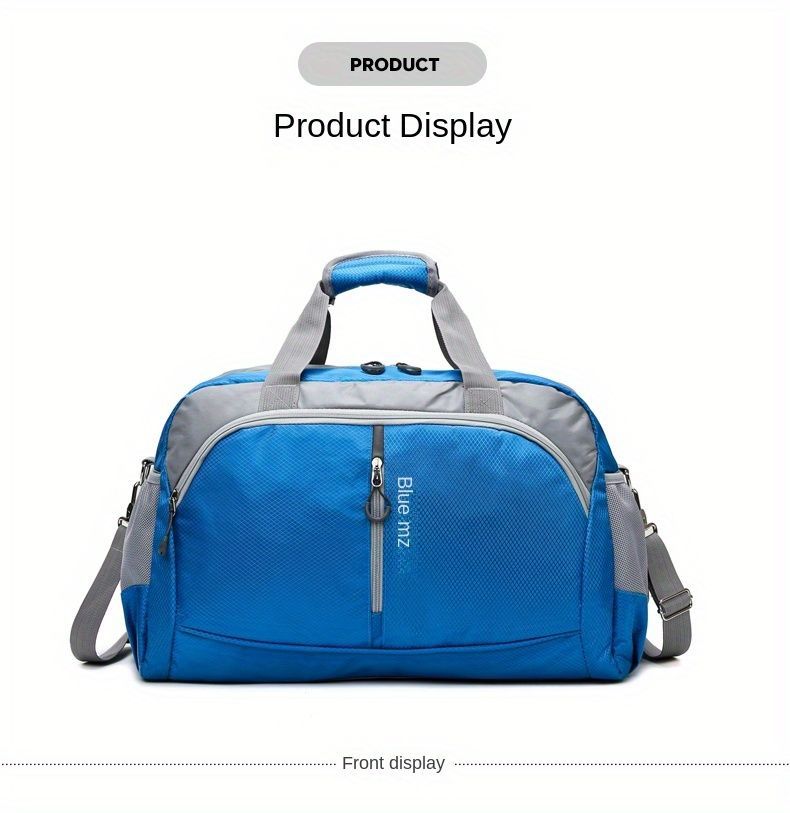 Travel Duffel Bag Multicolor Duffel Durable Travel Bag Spacious Duffel Bag - Gray - Size L — image 3