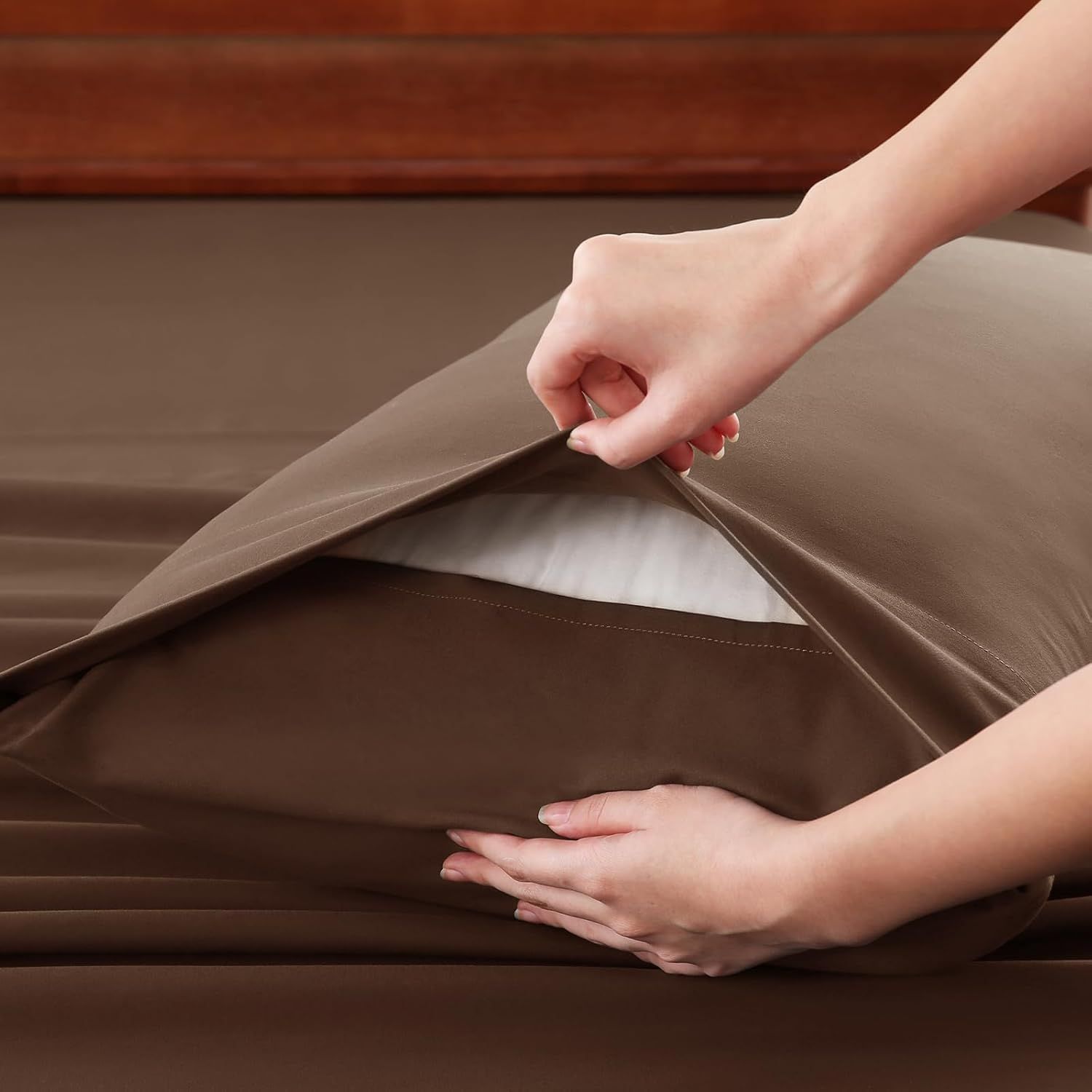 Hotel Soft Bed Sheet Set- Bedding Sheets & Pillowcases -Breathable Bedding - Wrinkle, Fade, Stain Resistant-Deep Pocket Flat Fitted Bed Sheet — image 5