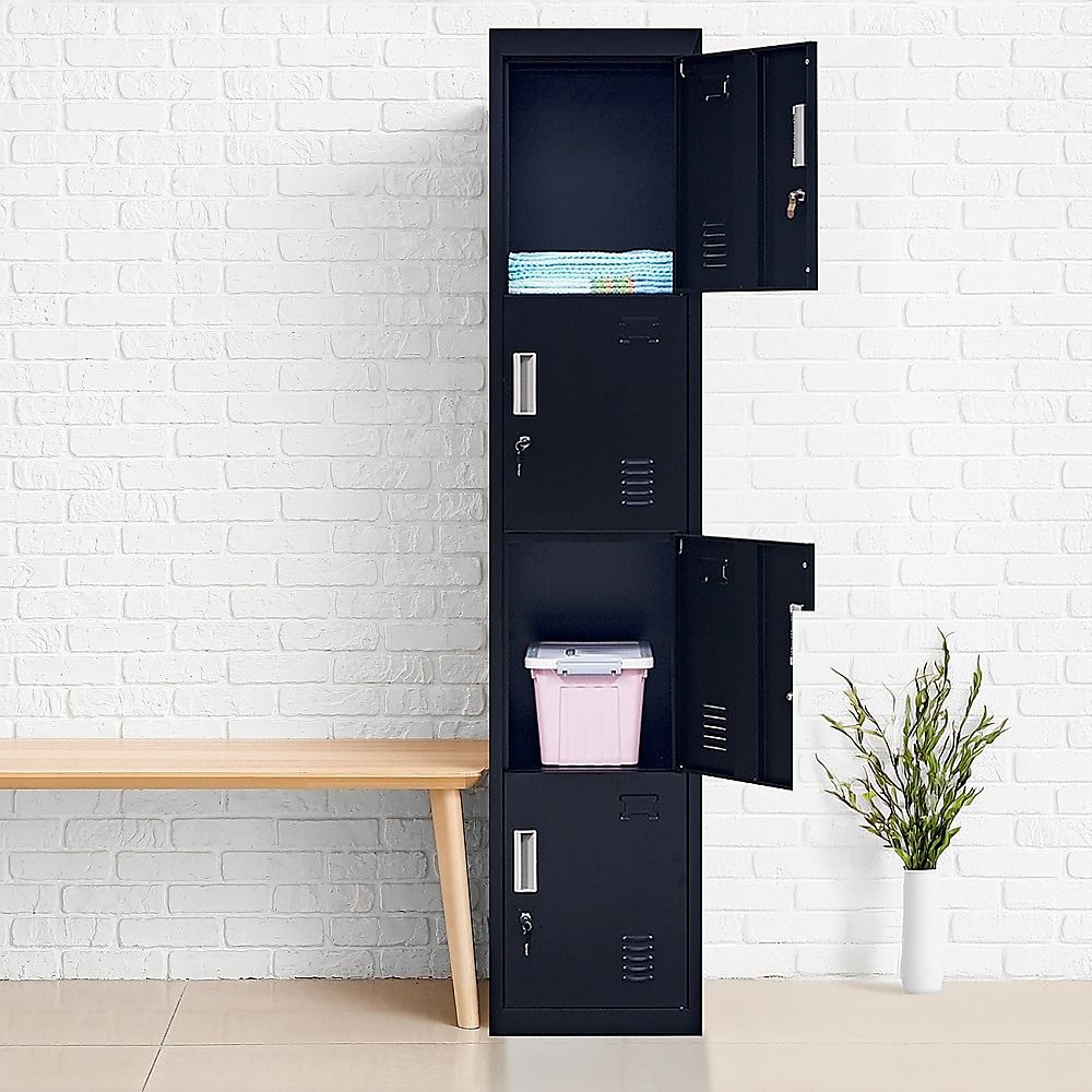 4-Door Vertical Locker for Office Gym Shed School Home Storage — image 2