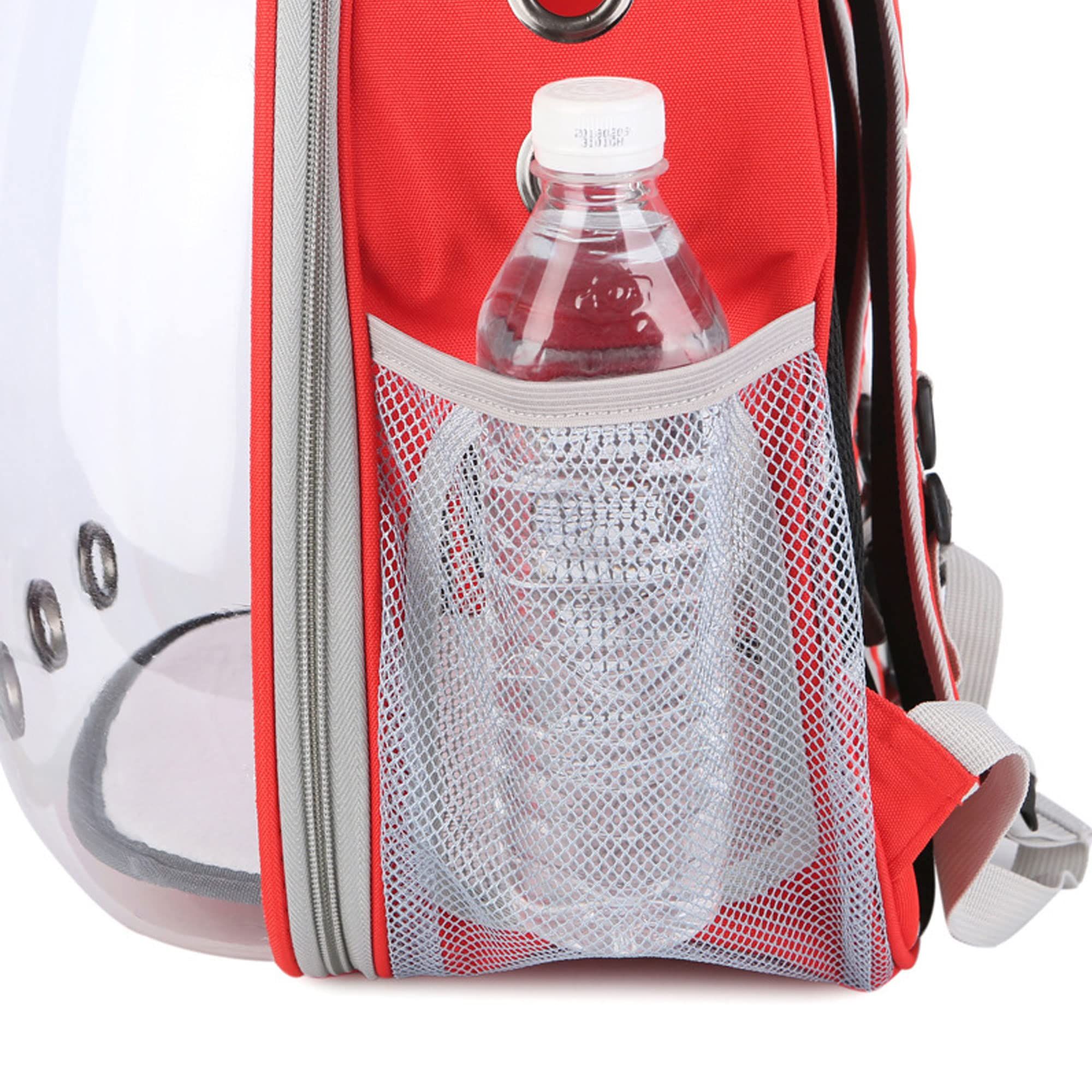 Cat Backpack Bubble Expandable Foldable Breathable for Small Medium Dogs Cats, Space Capsule Bubble Window Pet Carrier (red) — image 5