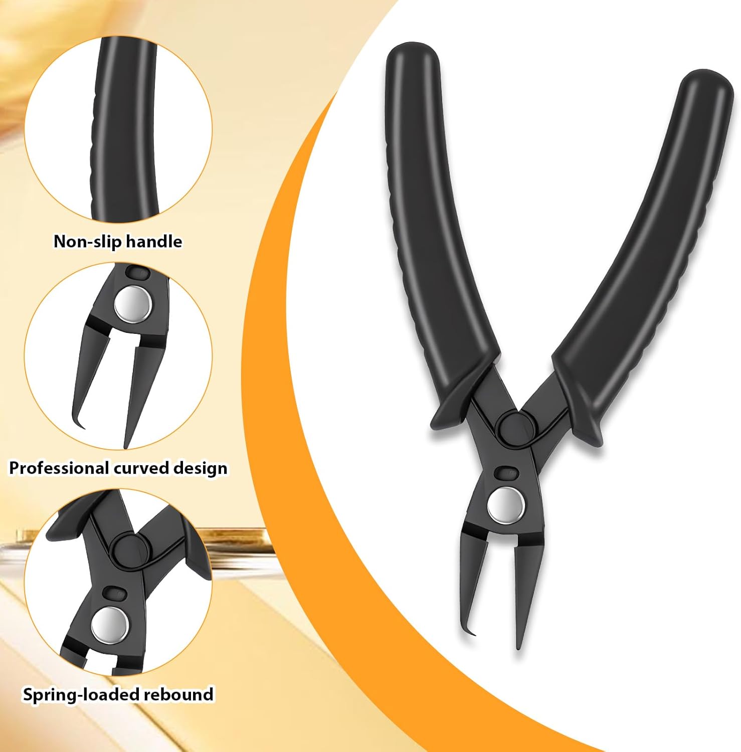 Jump Ring Pliers with Jump Ring Opener Finger Tools with Split Rings Plier, Rings Pliers & Jumps Tool for Jewelry Plier Tool, Stainless Steel Crimping Tools — image 2