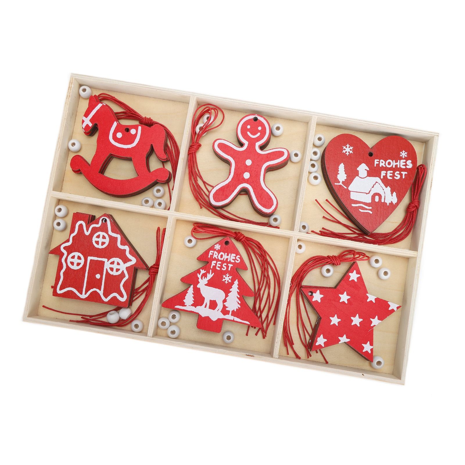 Wooden Hanging Ornaments DIY Christmas Tree Decorative Pendants Decoration AccessoriesJM02033 — image 5