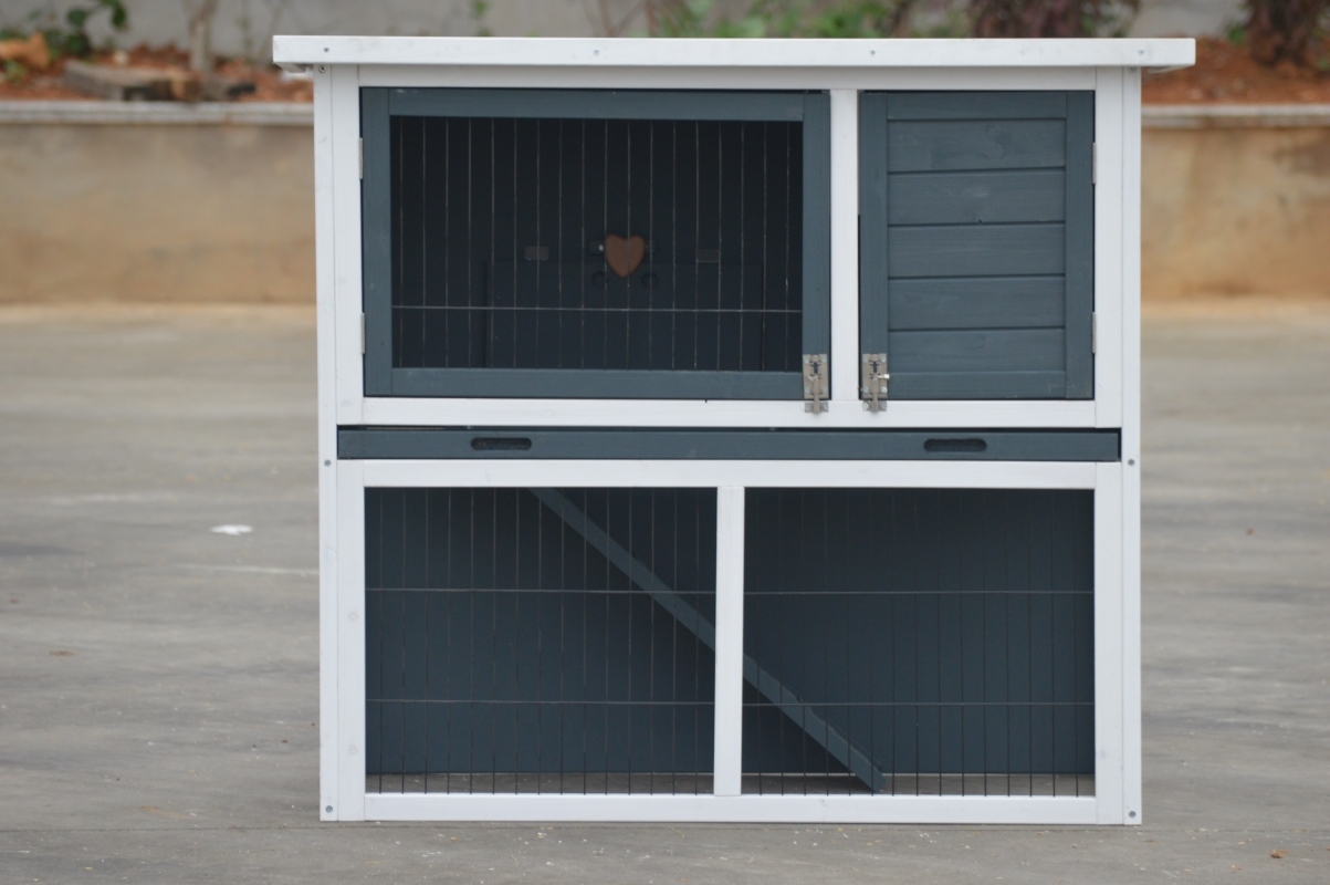 YES4PETS L Double Storey Rabbit Hutch Guinea Pig Cage, Ferret cage W Pull Out Tray โ image 3