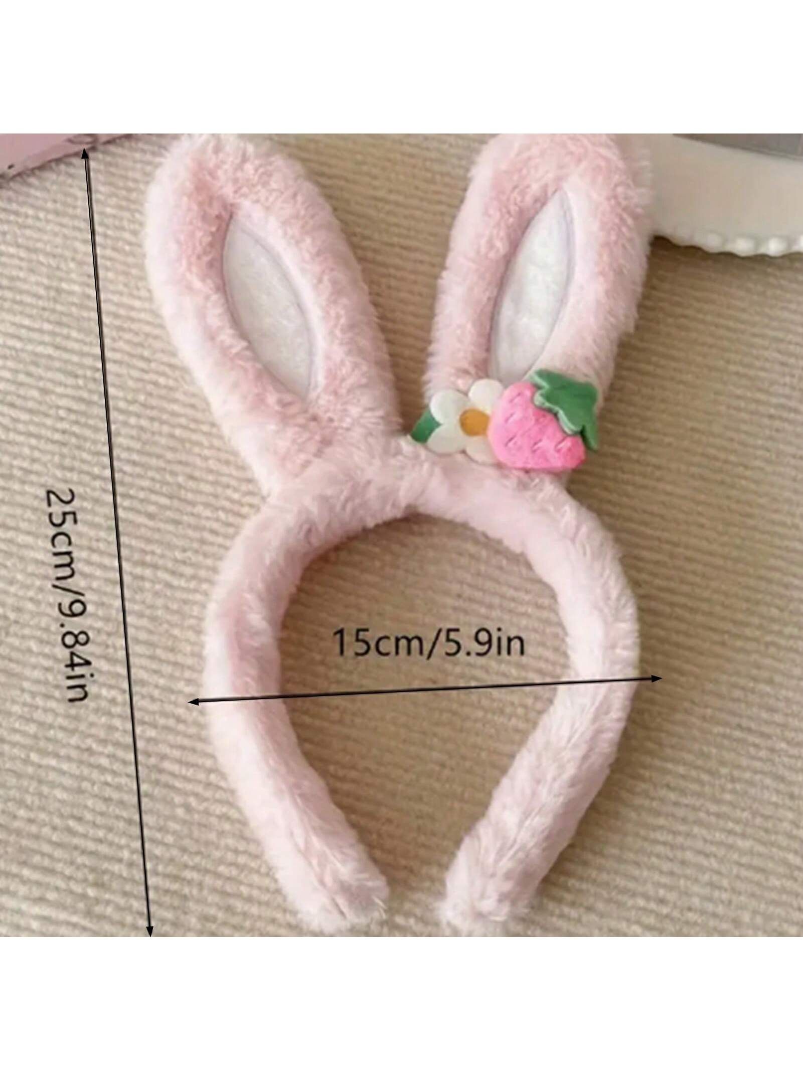 2 Pcs Cute Rabbit Ear Hair Band – Smooth Surface, Durable No Tight Headband, Soft and Comfortable — image 2