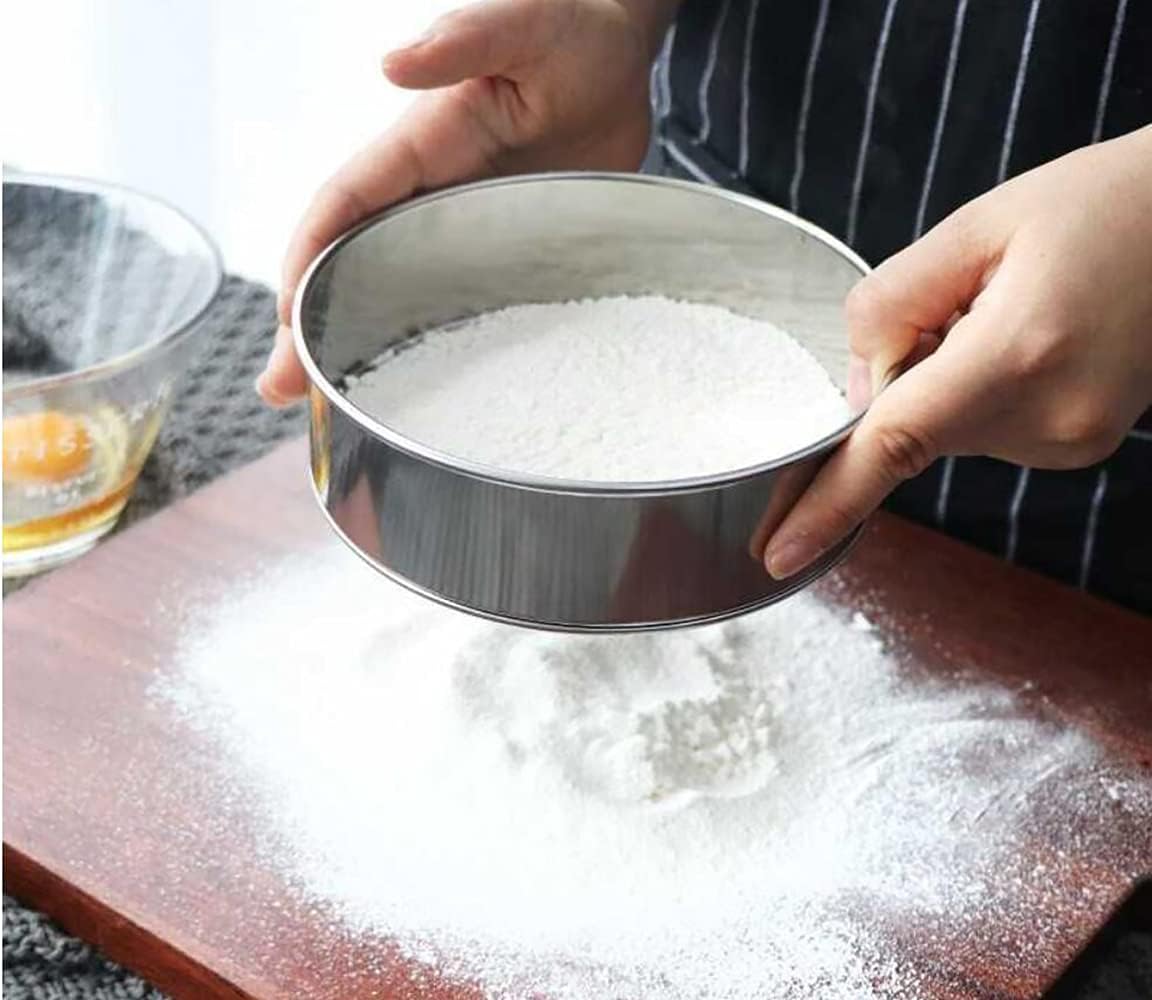 6 Inch Small Tamis, 18/8 60 Mini Fine Mesh Flour Sieve Flour Sifter Round Stainless Steel Flour Sieve โ image 3