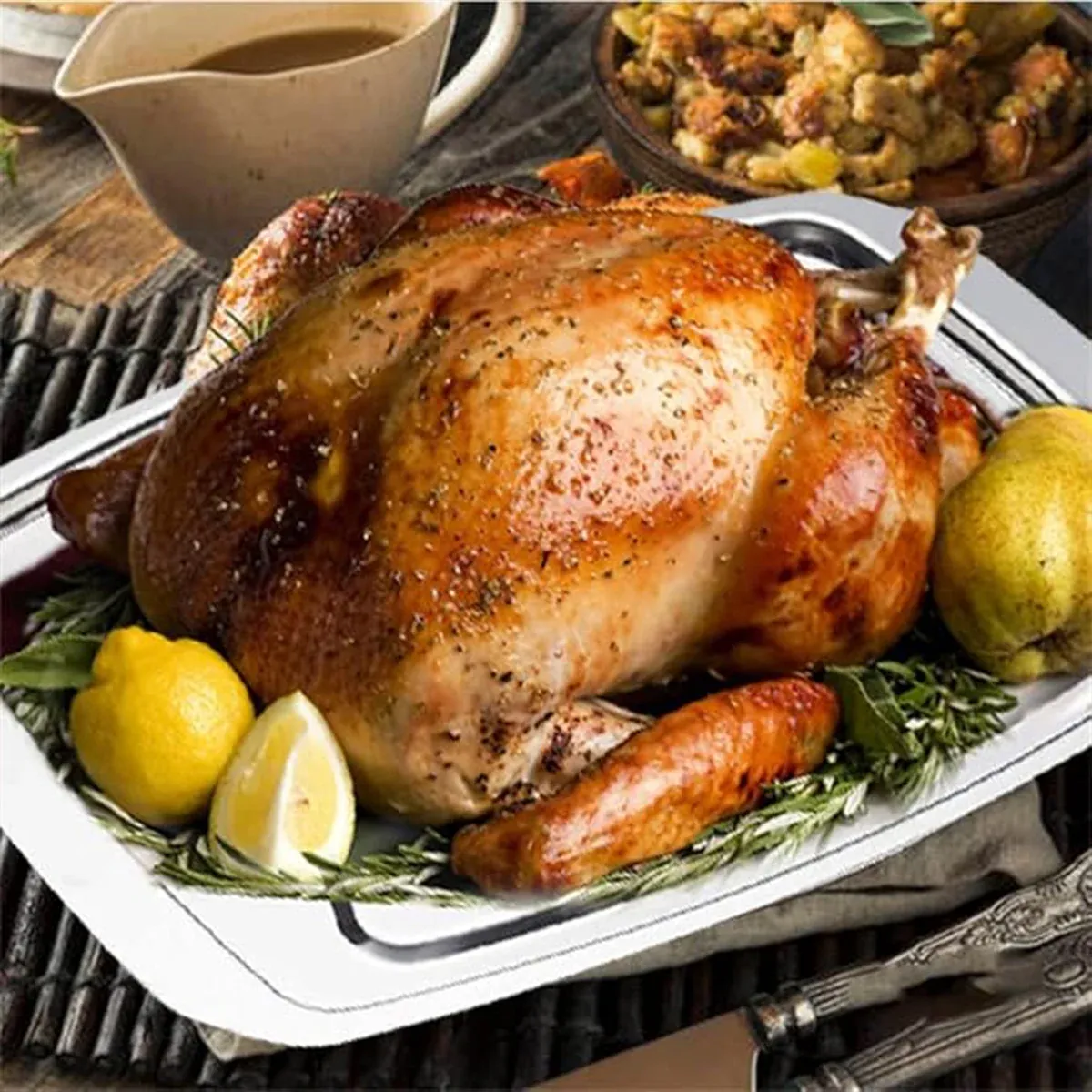 Stainless Steel Grill Plate Meat Roasting Tray with Spikes Barbecue Rack Tool — image 4