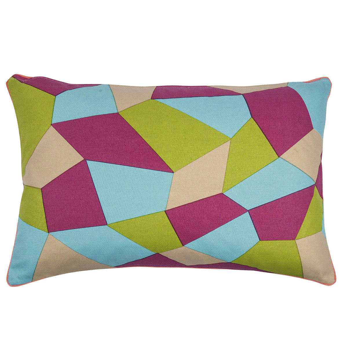 Pack of 4 Geo Green Geometric Design Rectangle 40 × 60cm Cushion Covers — image 2