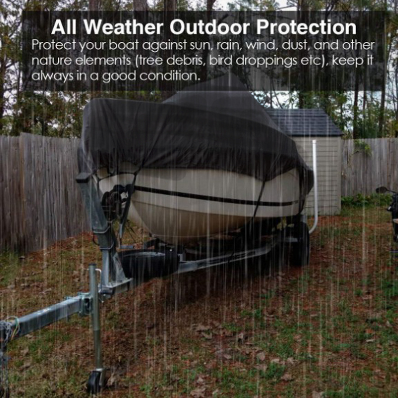 16-18FT:570cm*300cm Boat Cover Trailerable Marine Grade 210D grey — image 6