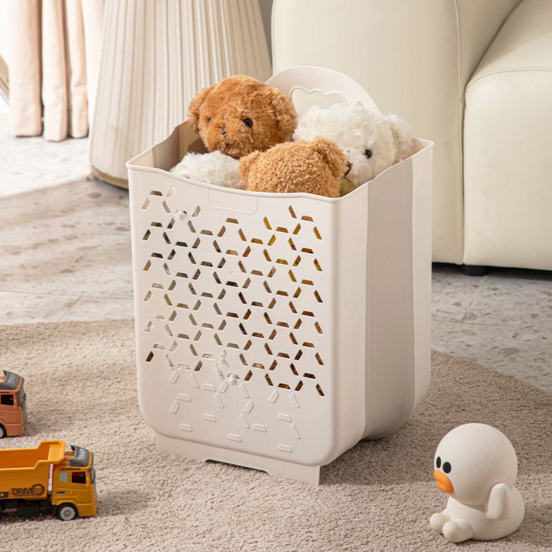 White-Foldable Plastic Laundry Baskets. Wall Hanging Storage Basket. Multi-function Storage Container Waterproof Durable