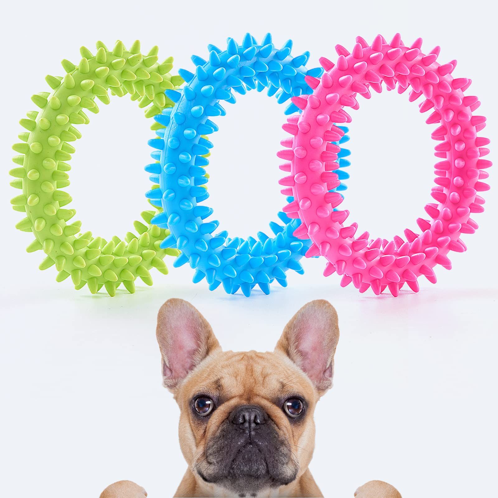 3 Pack Puppy Chew Toys for Relieve Itching and Clean Teeth - Dog Toys for Small Dogs, Puppies Dog Toys