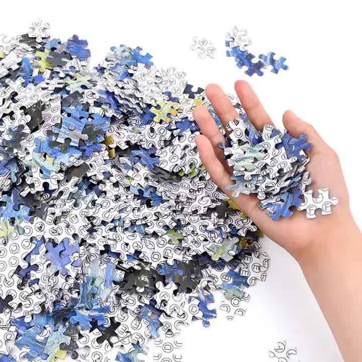 (2 PCS) 1000-Piece Christmas train Jigsaw Puzzle - High Difficulty Stress-Relief Toy โ image 2