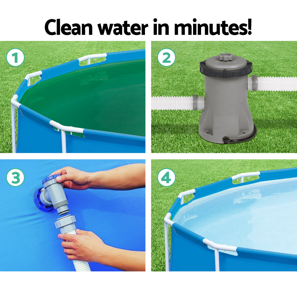 Bestway Pool Pump Cartridge Filter 330GPH 1249L/H Flowclear™ Filters Cleaner — image 4