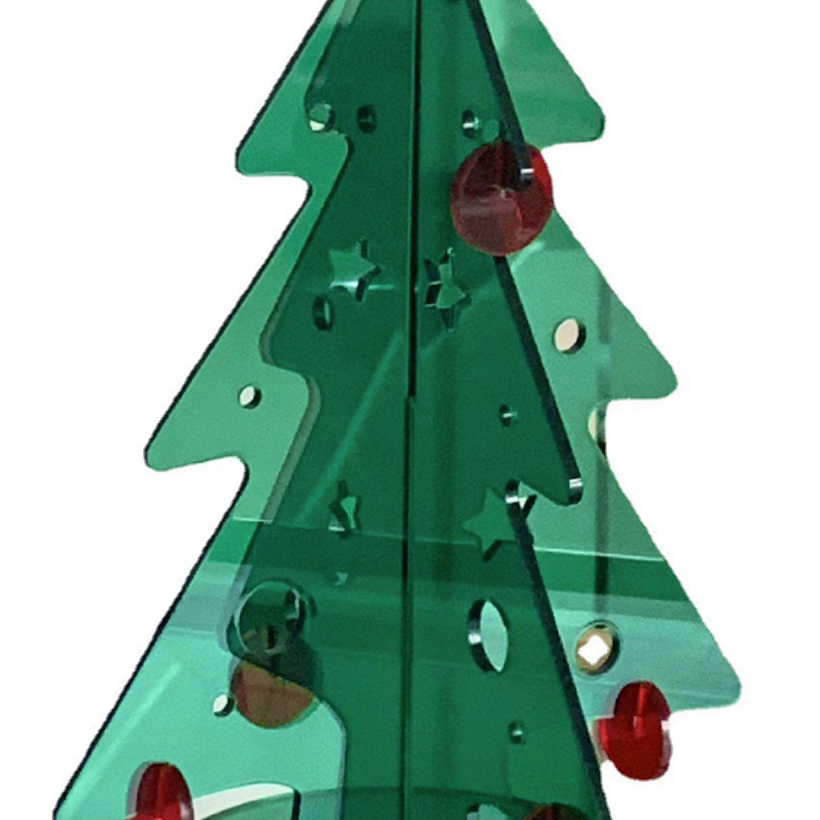 Acrylic Christmas Tree DIY Kit Mini Simple Installation Desktop Christmas Tree for Gift Decoration M 145x195mm — image 6
