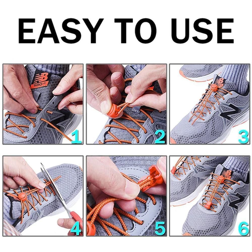 Elastic laces shoes with drawstring, Dark Pink, 2 pairs โ image 3
