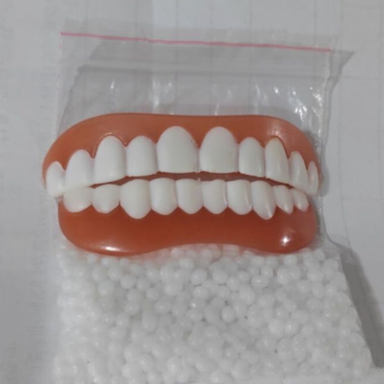 2 pcs Instant Smile Comfort Fit Flex Teeth - Upper and Lower Matching Set, Natural Shade! Fix Your Smile at Home Within Minutes! — image 5