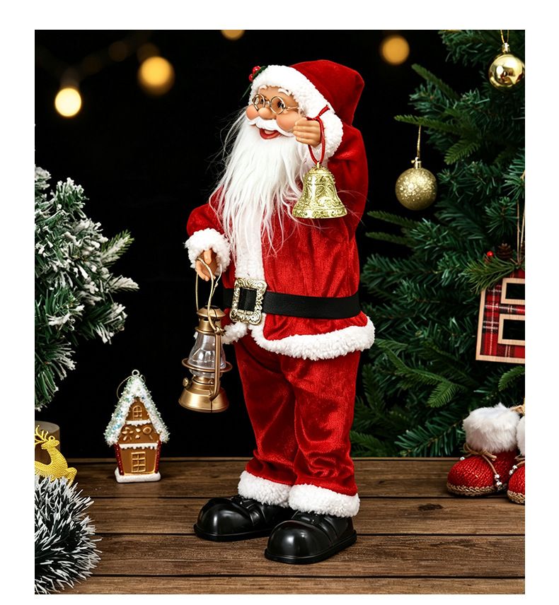 Electric Musical Santa Claus Figurine, About 45cm Tall with Music, Creative Standing Doll, Full of Holiday Atmosphere, Perfect Christmas Gift Choice — image 4