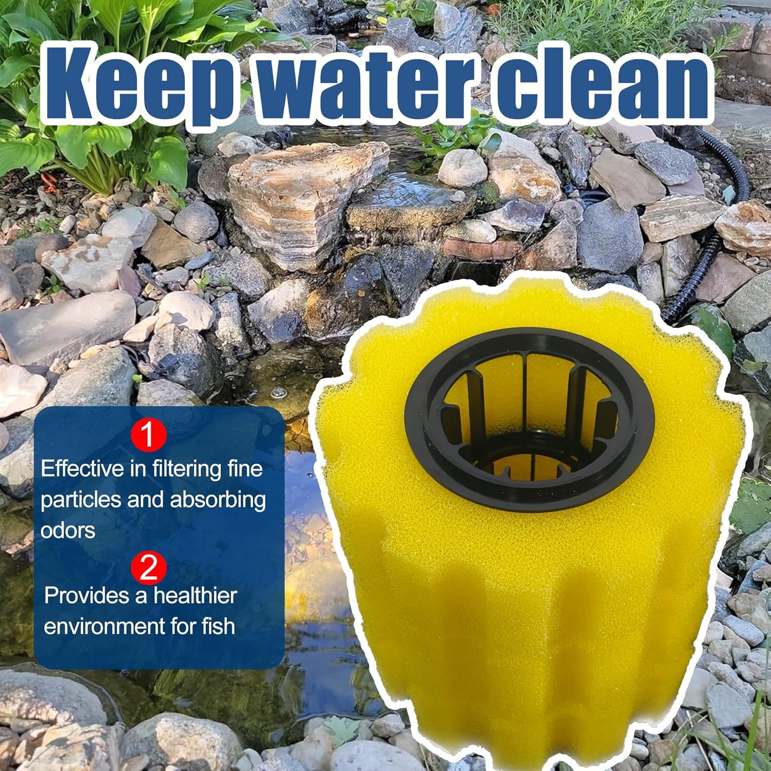 Sponge Filter Media Pad For Vivohome 1050 GPH Grech Pond Bio Pressure Filter Foam Koi Fish, Sponge for Vivogrow 1050 GPH Pressurized Biological Pond — image 4