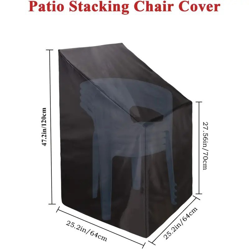Heavy Duty Oxford Outdoor Furniture Protector Set - Waterproof & Dustproof Round Dining Table(185x110cm) and Lounge Chair Cover(64x64x70x120cm) Bundle β image 5