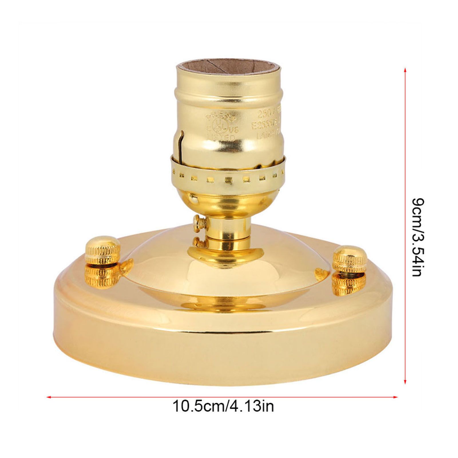 E26/E27 Vintage Industrial Ceiling/Wall Light Base Holder Pendant Bulb Lamp Screw Socket Gold — image 6