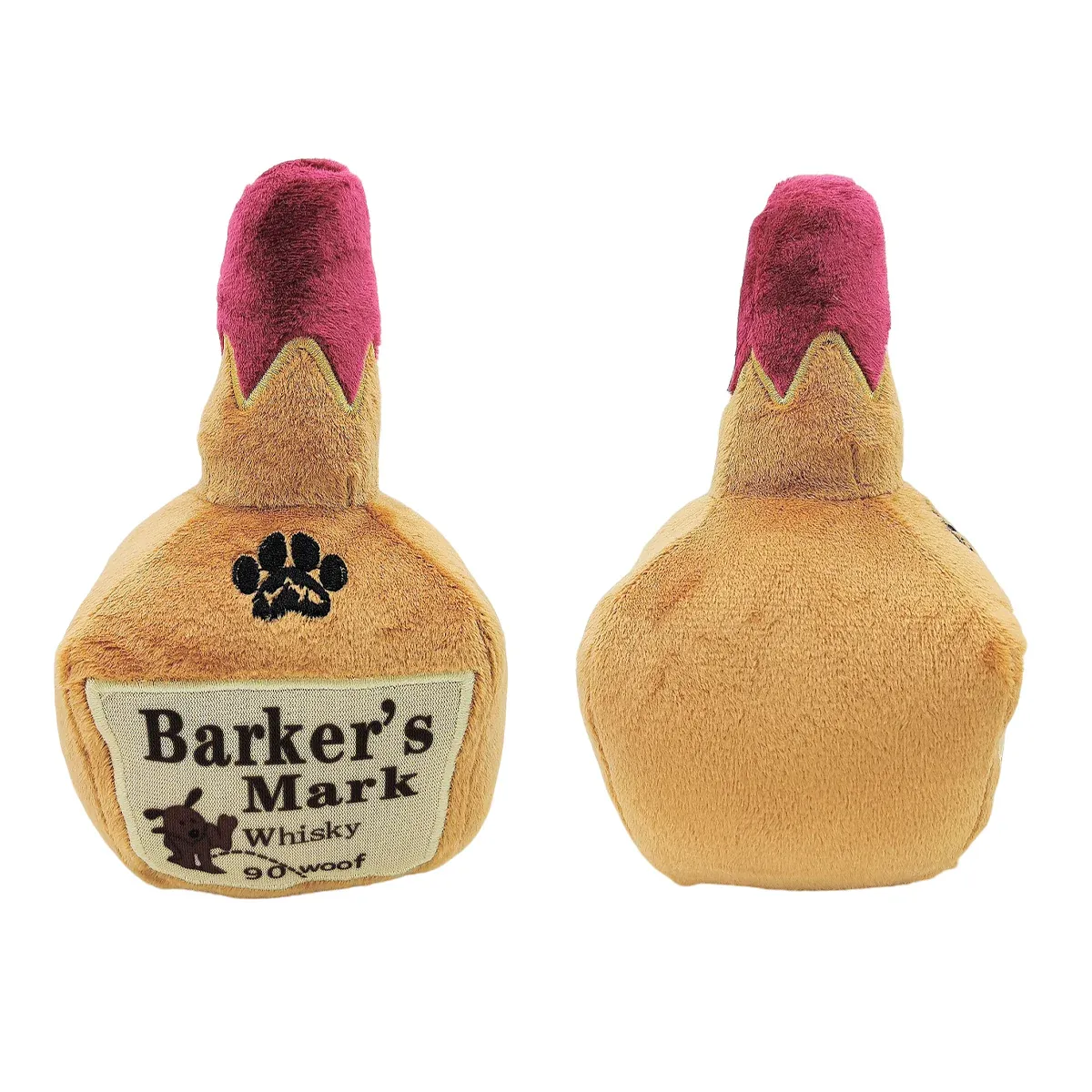 Dog Squeaky Toy Plush Wine Bottle Stuffed Chew Toy Sound Pet Play Supplies Use — image 2
