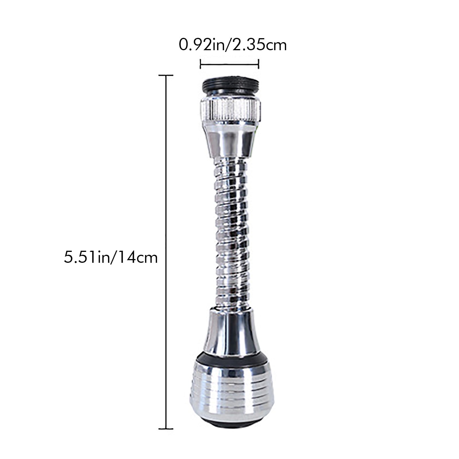 2 Pack Flexible Faucet Sprayer Attachment, 360 Degree Kitchen Sink Aerator Extender for Hot and Cold Water, Silver, 5.51 × 2.35 — image 2