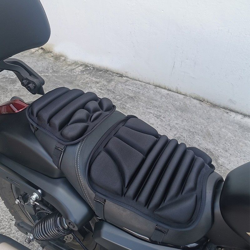 Protective Seat Cover 2 Pcs Motorcycle Seat Pad Motorcycle Pad Cushion Seat Breathable Universal Shock-Absorbing Seat Cover โ image 4