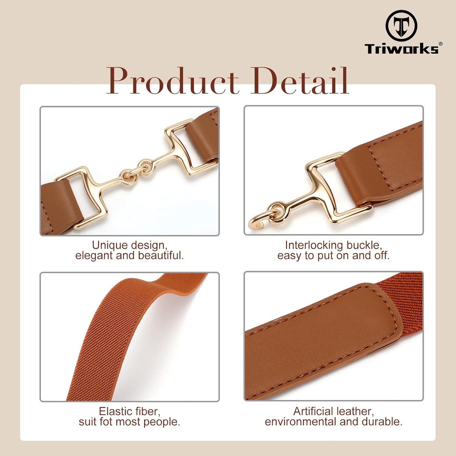 Belts for Women Adjtable Skinny Elastic Belt for Dresses β image 5