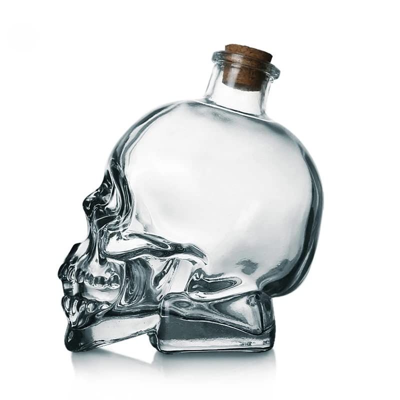 Creative Crystal Skull Head Shot Glass Party Transparent Champagne Cocktails Beer Coffee Wine Bottle Doomed Drinkware (750ml)