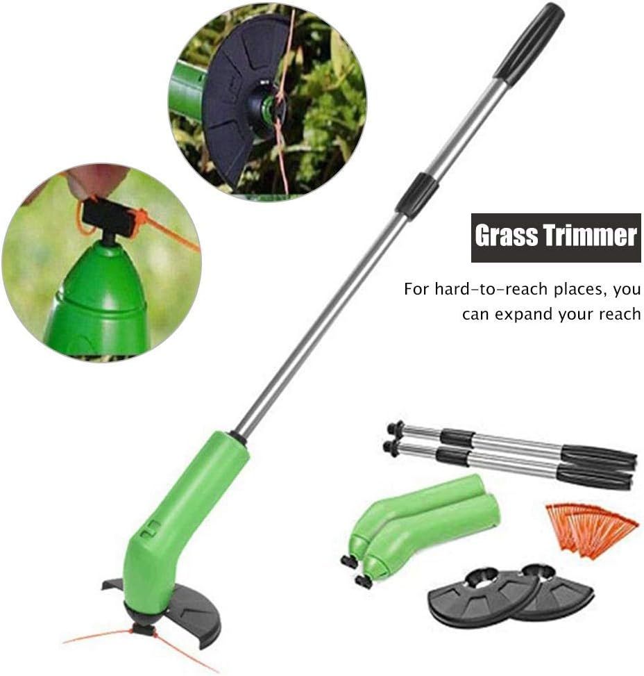 Household Small Weed Trimmer, Lawn Mower, Portable Grass Trimmer Handheld, Cordless String Trimmer Edger, Telescopic Grass Trimming Tool, Use for Home Garden — image 2