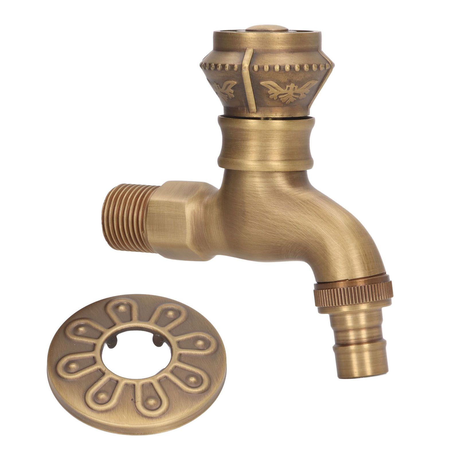 Antique Brass Faucet Bathroom Sink Faucet Cold Hot Water Tap Home Decoration for Basin โ image 3