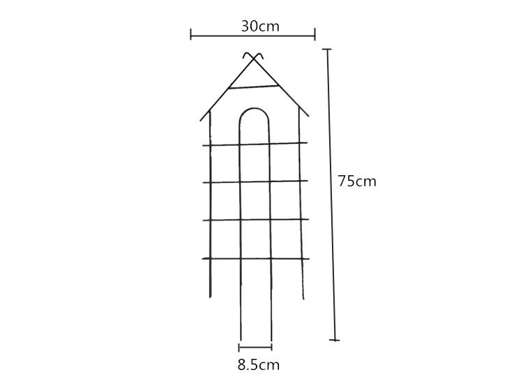 Plant Stand Plaids Metal Plant Trellis Small Plant Trellis Climbing Up Support Poles for Indoor Outdoor Garden Flower — image 2
